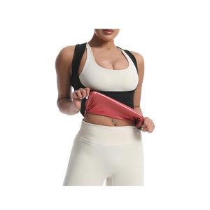 JBT Sauna Suit Sweat Vest for Women Weight Loss Waist Trainer Sweatsuit Vest Workout Tank Top Fitness Body Shaper, 2XL, Black