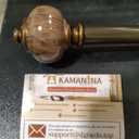 KAMANINA 1 Inch Curtain Rods for Windows 48 to 84 Inches (4-7ft), Antique Bronze Single Heavy Duty Curtain Rod, Decorative Drapery Rod with Marble End
