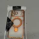 LXK Magnetic for iPhone 17 Pro Max Case with Stand, Compatible with MagSafe, with Camera Protector, Military-Grade Drop Protection Phone Case for iPhone 17 Pro Max, Cosmic Orange