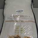 QJmydeco Curtains 100 Inch Length Wide Pleated Blackout Curtain for Sliding Glass Door/Living Room, Farmhouse Birch Linen Thick Boho Bedroom Heavy Insulated Large Window Drapes (100" Wx90 Lx2Panels)