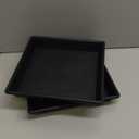 Square Plant Saucer 10 Inch 2 Pack 6 8 10 12 14 16 18 20 Inch, Plant Trays for Pots Heavy Duty Plastic Plant Saucers for Indoors Outdoors, Flower Pot No Holes Plant Drip Trays (Black)