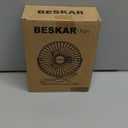 BESKAR Clip on Fan, 360 Rotation Quiet Stroller Fans with Strong Airflow,3 Speeds, Portable Small Fans with Sturdy Clamp, Perfect Personal Cooling Fan for Office Table Bedroom Kitchen (White)