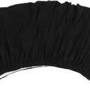 Polyester Sofa Seat Covers, Washable Breathable Slipcover for Sofa Cushion and Backrest, Elastic Furniture Protector for Homes with Kids and Pets (Four Seater) (Black)