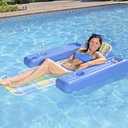 Poolmaster Caribbean Retro Floating Chaise Pool Lounge Chair for Adults, Plaid, 1-pack