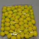 Amyhill 100 Pcs Mini Artificial Lemon Fake Fruit Faux Artificial Simulation Lemon Summer Realistic Kitchen Fruit Decor Lifelike Decoration for Home Kitchen Table, 1. 2 x 1. 8 Inch