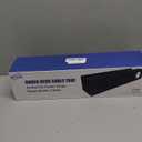 ZhiYo 2 Pack Large Capacity Cable Management Tray 31.5in (2xL15.7in), Thick PVC Under Desk Cable Tray Kit with 4 Cable Clips & 5 Ties, Standing Cord Management Desk Organizer for Office or Home, Black