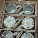 GBhome Large Coffee Mugs Set of 6, 18oz Handmade Ceramic Coffee Mugs Set with Gradient color for Latte/Tea/Beer/Hot Cocoa, Dishwasher & Microwave Safe, Khaki