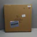 Bam & Boo 20" x 20" x 2" Square Natural Bamboo Ottoman Tray with Handles, Black