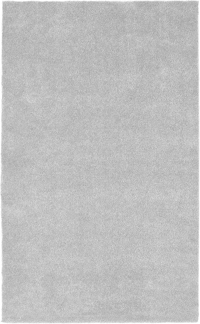 Garland Rug Room Size Bathroom Carpet 5 ft x 6 ft Platinum Gray  Soft, Plush, Absorbent, Quick-Dry, Durable Unbound Edges for Easy Cutting