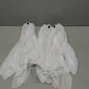 JOYIN 3 Pcs Halloween Decorations Outdoor Ghosts Pathway Lights, 18 White Cloth Ghost with White Light Up Yard Stakes for Graveyard Yard Lawn Garden Prop, Party Decor Supplies