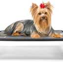 Nobleza Raised Pet Cot Beds for Small to Medium Dogs & Cats, Outdoor Elevated Bed Fits Up to 150 LBs, Washable, Non-Slip Feet, 34.3"X 25.6" Grey