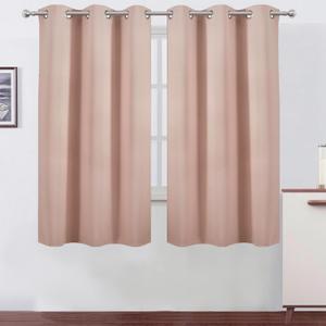 LEMOMO Blush Thermal Blackout Curtains/38 x 63 Inch/Set of 2 Panels Room Darkening Curtains for Bedroom