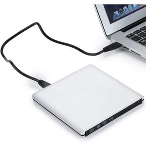 Aluminum External USB 3.0 and USB C UHD 4K Blu-Ray Writer BD-RE BD Burner Blu-ray DVD CD Super-Muti Drive for PC Laptop iMac and Mac