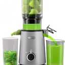 Cold Press Juicer, ECOSELF Slow Masticating Juicer with 4.35" Large Feed Chute Fit Whole Fruits & Vegetables, Self Feeding for Juice Extractor Machine, Easy to Clean and Assemble, High Juice Yield
