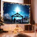 8x6FTChristmas Backdrop Nativity Scene Backdrop Nativity Banner Christmas Party Decoration F229