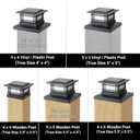 Dynaming 6 Pack Solar Post Cap Lights Outdoor with Flickering Flame Light, Fence Post Solar Lights Fit for 4x4 5x5 6x6 Vinyl/Wooden Posts, High Brightness SMD LED Lighting Decor for Garden Deck Patio