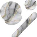 Gray White Gold Marble Keyboard Wrist Rest Pad Mouse Pad Set,Ergonomic Mousepad Wrist Support Memory Foam Desk Pad for Gaming Office,Non-Slip Rubber Base Easy Typing for Home Office Computers