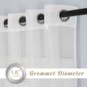 NICETOWN Bedroom Window Curtains Sheer Textured, Grommet Casual Voile Sheer Airy Window Treatments Drapes for Home Office/French Door, Beige, W70 x L63, Sold by 1 Panel