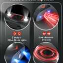 Ultrasonic Rodent Repellent for Car Engines, Under Hood Mouse Repellent with 4 LED Strobe Lights, USB Powered, Keep Rats, Mice and Squirrels Away from Vehicles, RVs, Garages, Attics (2, Black)