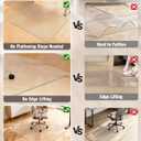 Blvornl Innovative Puzzle Chair Mat for Hardwood Floor, 34"*46.5" Hard Material Chair Mat, Heavy Duty Computer Chair Pad for Rolling Chairs, Desk Floor Rug for Office and Home