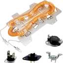 Upgraded Dryer Heating Element for SAMSUNG, DC47-00019A Dryer Heating Element Fit for DV42H5000EW/A3, DV45H7000EW/A2, DVE50R5200W/A3 Parts, Includes DC96-00887A, DC47-00016A, DC47-00018A, DC32-00007A