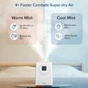 LEVOIT LV600S Smart Warm and Cool Mist Humidifiers for Home Bedroom Large Room, (6L) 753ft Coverage, Quickly & Evenly Humidify Whole House, Easy Top Fill, App & Voice Control - Quiet Sleep Mode