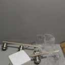 Unicozin Modern Bathroom Light Fixtures, 5 Light Vanity Lights Over Mirror, Brushed Nickel Wall Lamp with Clear Glass for Living Room Cabinet Bedroom Porch