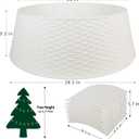 Blissun Christmas Tree Ring, 28.5" Plastic Christmas Tree Collar, Christmas Tree Skirt for Artificial Christmas Trees Decoration (Extra Large, White)