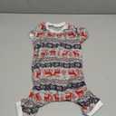 Lanyarco Cotton Grey Red Christmas Dog Pjs Jammies, Xmas Clothes Pet Pajamas Jumpshit for Small Dogs Pets, 15" Medium (Medium(18-26lbs)Back15" Chest18")