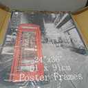 Giftgarden 24x36 Poster Frame 6 Pack, Easy Snap‑On Assembly, Black