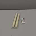 Homemory 2 Pcs Real Wax Made Flameless Taper Candles with Remote and Timer, 9.6" Ivory Battery Operated Candle Stick Flickering, Led Taper Candles with Lifelike Flame for Indoor Home Decor