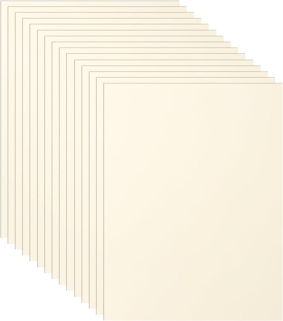 Guakicae 100 Sheets Cream Cardstock 8.5 x 11 Off White Paper, 200gsm/75lb Heavyweight Ivory Paper Card Stock for DIY Card Making, Wedding Invitations, Crafting, Memus, Certificates, Recipe
