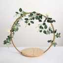 Tableclothsfactory Round Wedding Arch Cake Stand, Metal Floral Centerpieces Display - 20" (Gold)