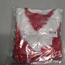 Soyoekbt Women's Santa Claus Costume V-Neck Christmas Long Dress