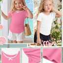 Halfchet 3 Pack Toddler Girls Short Sleeve T Shirts | Short Sleeve, Crewneck, Summer Casual Tees, Soft Fabric, Breathable, Stretchy, Comfort Fit, Kids Daily Tops, Available 18M-5T