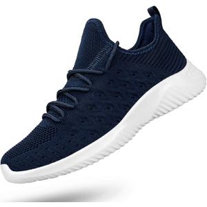 Feethit Mens Slip On Walking Shoes Lightweight Breathable Non Slip Running Shoes Comfortable Fashion Sneakers for Men (9, Blue)
