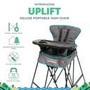 Baby Delight Go with Me Uplift Deluxe Portable High Chair, Indoor and Outdoor, Slate Grey