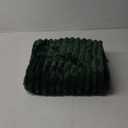 NEWCOSPLAY Super Soft Throw Blanket Dark Green Premium Silky Flannel Fleece 3D Ribbed Jacquard Lightweight Bed Blanket All Season Use (Dark Green Ribbed, Throw(50"x60"))