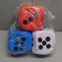 3 Pcs 6 Inch Jumbo Dice Set Large Soft Foam Dice Giant Squishy Square Dice Toys for Educational Toys Game Casino Themed Party Decorations, 3 Colors (Color Style 2)