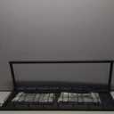 MAIKAILUN Wall Mounted Wine Rack Black with Glass Holder 30in Metal Bottle Holder Hanging Multi-Functional Wine Storage Display Rack for Home Bar Dining Room Kitchen (Black, 1-Tier)