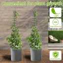 3 Pack 53.6" Spiral Plant Support Stakes, Adjustable Metal Pea Trellis for Climbing Plants, Garden Support Rings with 9 Extension Rods & 9 Ground Stakes for Potted Plants, Vegetables, Flowers,Peas