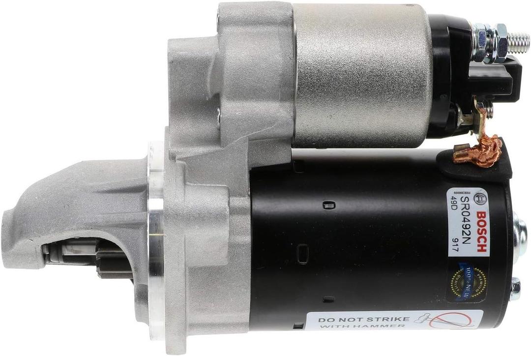 Bosch SR0492N Original Equipment New Starter - Compatible with Select BMW 128i, 135i, 323i, 325i, 328i, 330i, 335i, 335is, 525i, 528i, 528i, 530i, 535i, 740i, 740Li, X3, X5, X6, Z4 (xi, xDrive, GT)