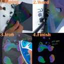 Reflective Heat Transfer Vinyl HTV Vinyl 12in x 6ft Reflective Rainbow Iron On Vinyl for T-Shirt Holographic Chameleon HTV for All Cutting Machines Easy to Cut & Weed