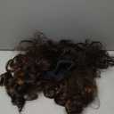 Short Brown Wig with Highlights for Women Wavy Shoulder Medium Length Bob Wigs Synthetic Highlighted Hair Wig Mid Part Water Waves for Daily Party Use Pelucas Marrones De Mujer (14 Inch)