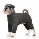 LeleTail Recovery Adjustable Surgical Recovery Suit for Dogs Female Male, Zipper On 4 Leg Long Sleeve Dog Pajamas Onesie for Shedding Anti-Licking Wound Skin Disease, Small