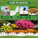 White Garden Edging Flexible Landscape Border with Anchoring Spikes for Lawn Flower Bed Outdoor Decor (20)
