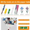 Rainbow Privacy Window Film Stained Glass Style Adhesive-Free Residue-Free Reusable Easy to Install with Tools (Rainbow StainFlair, 17.5 X 78.7 in)