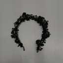 Black Floral Headpiece - Women's Elegant Lace Foam Rose Headband With Flowers for Hair Accessories, Wedding, Party, Birthday Gift, Photo Props