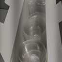 12oz Disposable Stemless Glasses with Flat Lids and Straws,PET Disposable Drinking Cups,Clear Plastic Wine Glasses for Parties Birthday,Wedding,Meeting,Christmas Party Supplies. (50, Transparent)