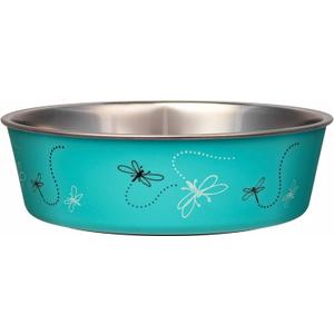 Loving Pets Bella Dog Bowls- Stainless Steel Dog & Cat Bowls - Spill Proof Dog Food Bowl, Cat Bowl, Puppy Essentials & Pet Supplies Great for Home & Travel (Small 10-20 lbs, Dragonfly)